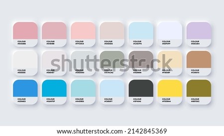 Pantone Pastel Colour Catalog Inspiration Samples in RGB