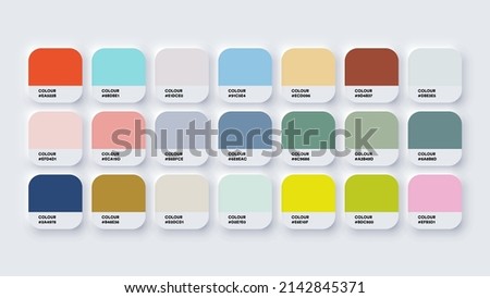 Pantone Pastel Colour Catalog Inspiration Samples in RGB