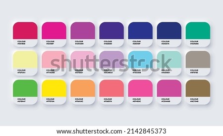Pantone Trendy Colour Catalog Inspiration Samples in RGB