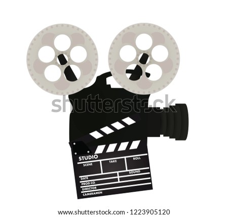 Retro film camera. vector illustration