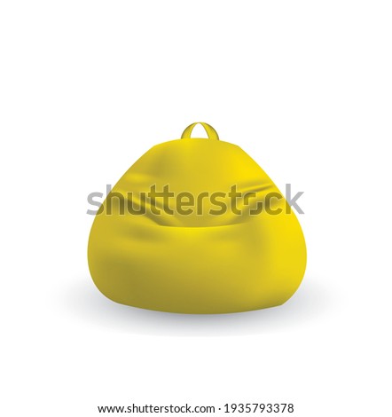 Yellow lazy bag. vector illustration