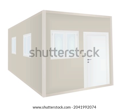 Container for living. vector illustration