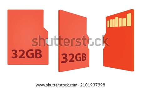 Micro SD card. vector illustration