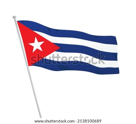 Cuba national flag. vector illustration