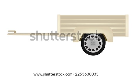 Car trailer vehicle. vector illustration