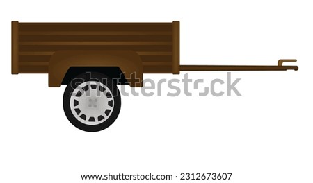 Car trailer vehicle. vector illustration