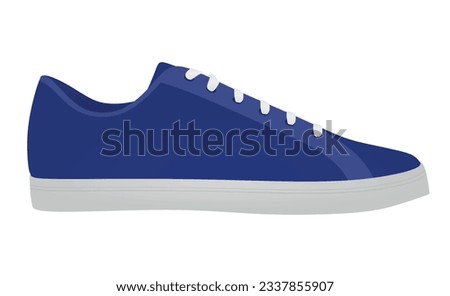 Blue sneaker shoe. vector illustration