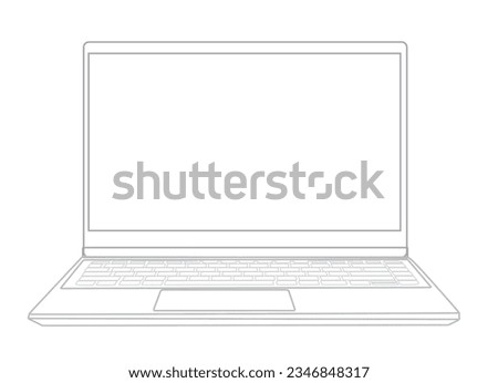 Lap top computer. vector illustration