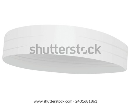 White sport head band. vector illustration