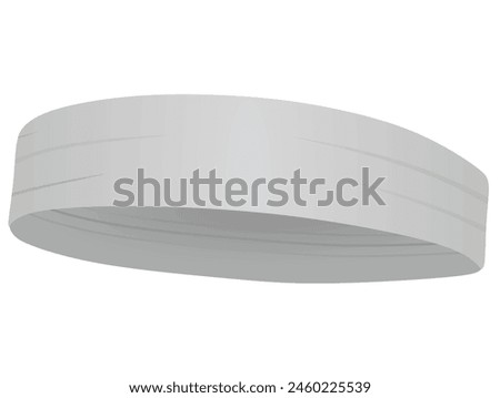 Grey  sport head band. vector illustration