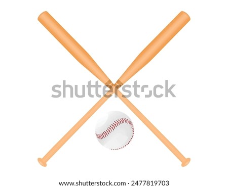 Baseball ball and bats. vector illustration