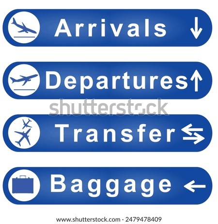 Arrivals and departures sign. vector