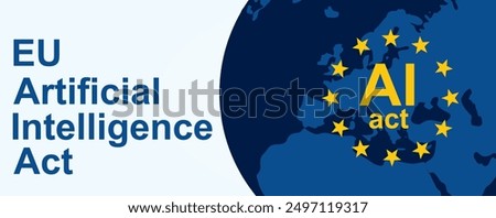 EU AI act banner. vector