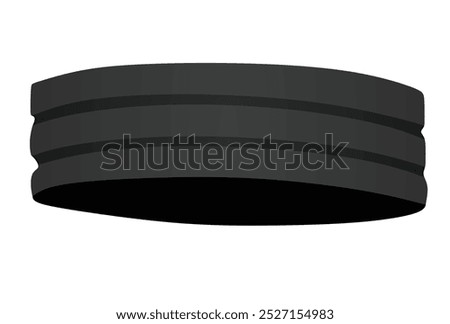 Black sport head band. vector illustration