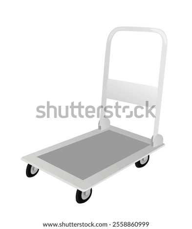 Hand cart for warehouse. vector