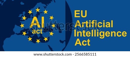 EU AI act banner. vector