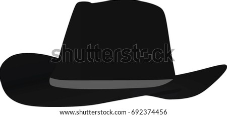 Black hat. vector illustration