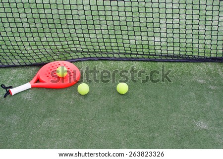 paddle balls and racket