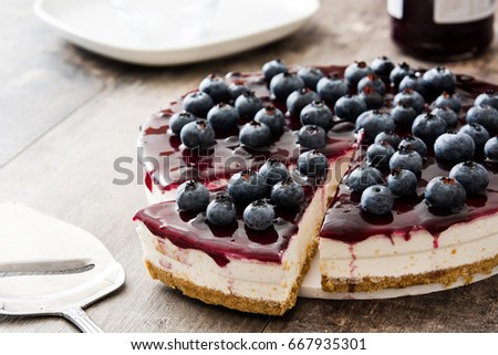 Similar – Foto Bild Cheesecake mit Heidelbeeren