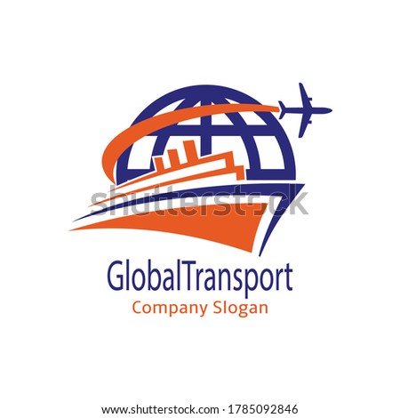 vector Global transport logo design