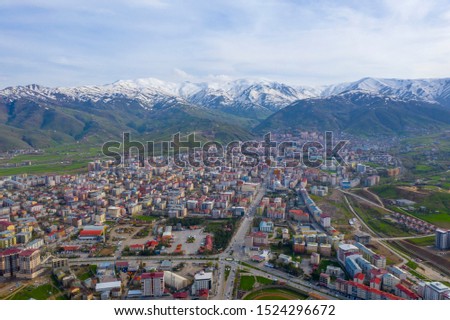 Aerial view of the city named Mus in Turkey. Zdjęcia stock © 