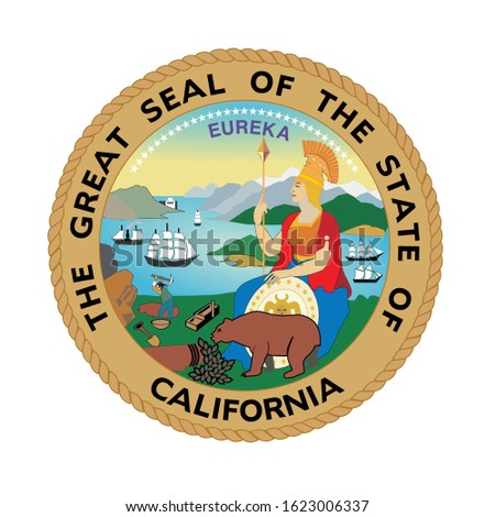 Vector of beautiful California Republic seal.