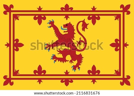 Lion Rampant of Scotland, Royal Banner of Scotland.