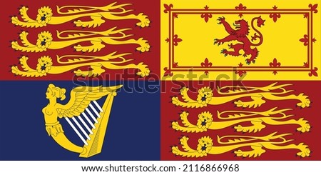 Royal Standard of the United Kingdom.