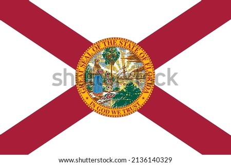 Beautiful vector of Florida state flag.