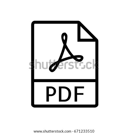 File Type Icons - PDF file (Outline Style)