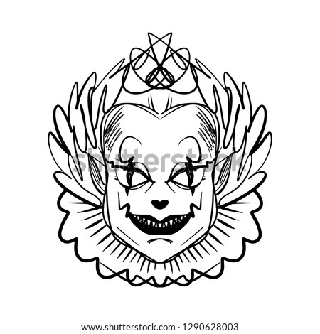 Creepy Clown Coloring Pages At Getdrawings Free Download