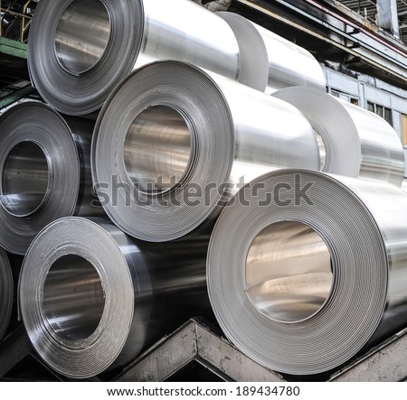 Rolls of aluminum sheet