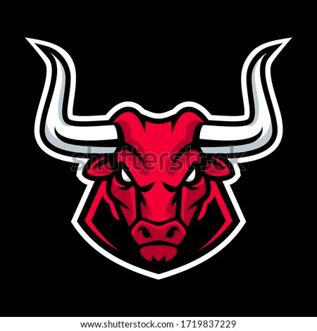 Vector mascot, cartoon and illustration of a angry bull head
