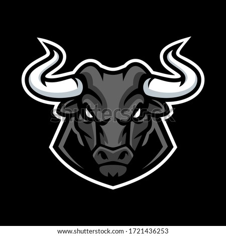 Vector mascot, cartoon, and illustration of a angry bull head