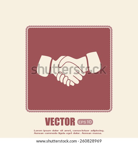 Vector icon handshake. background for business and finance
