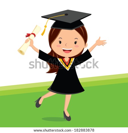 Young Beauty Graduate Woman. A Young Graduate Girl Holding Certificate ...