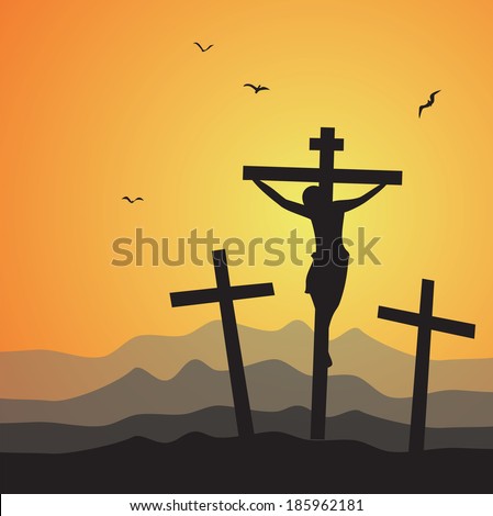 Crucifixion. Vector illustration of Jesus Christ\'s crucifixion.