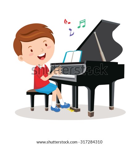 Similar – Image, Stock Photo Child practicing piano