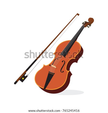 Violin. Vector illustration of a violin isolated on white.