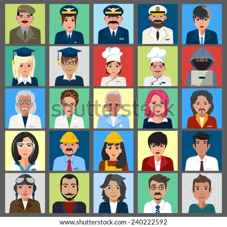 People Icon Set - Different Professions