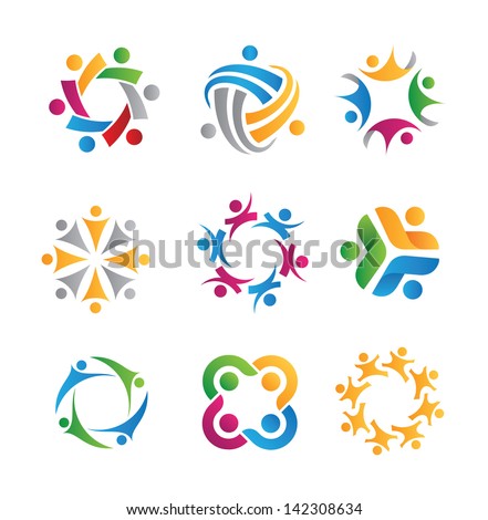 Social Relationship Logo And Icon Stock Vector 142308634 : Shutterstock