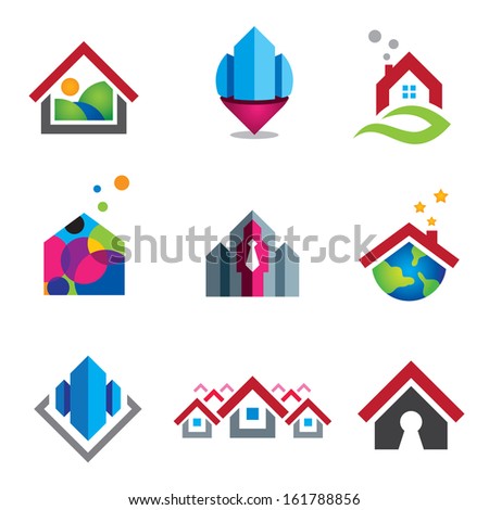 Warm home business social in small social global community logo