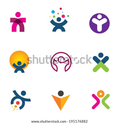 Make impact creating innovation for fulfillment of human potential logo icon