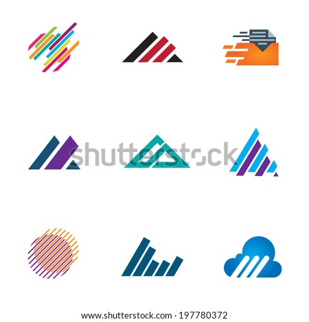 Line inspiration professional design symbol fast triangle logo speed icons