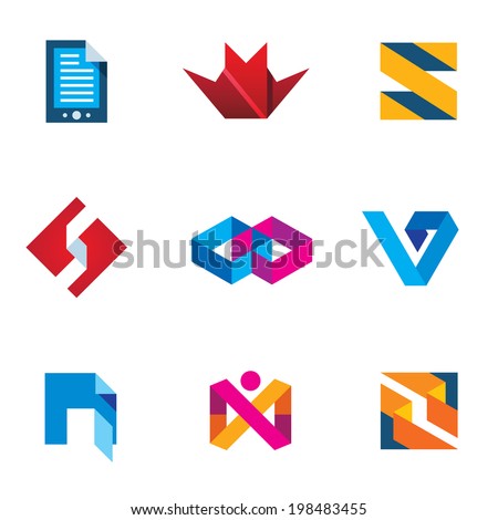 Startup innovation business innovation icon set next logo generation digital
