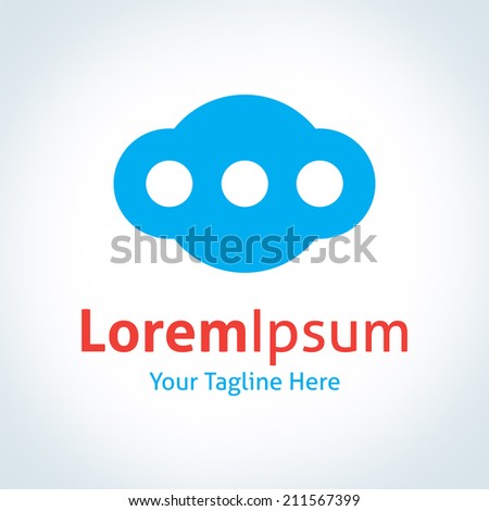 IT development technology smart cloud vector logo logotype icon