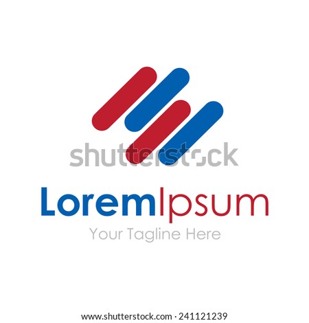abstract blue and red lines business element icon logo ez canvas blue lines logo
