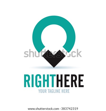 Logo Right Here Icon Element Template Design Logos