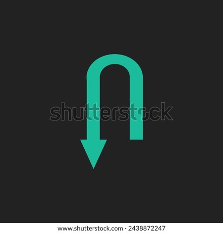 Go back, wrong way sign. Arrow icon backward direction icon. Suitable for road plank signs, web buttons, or logos.
