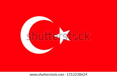 Turkey   flag. Simple vector Turkey   flag